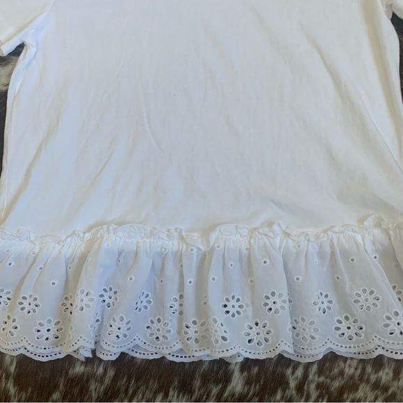 • [J. Crew] Short Sleeve Eyelet • - Picture 3 of 9